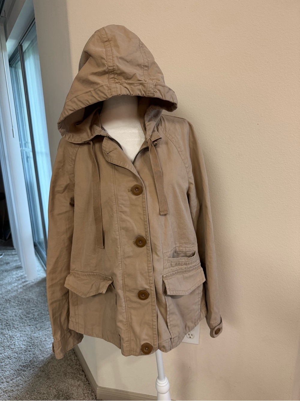 GAP Hooded Utility Jacket - Khaki